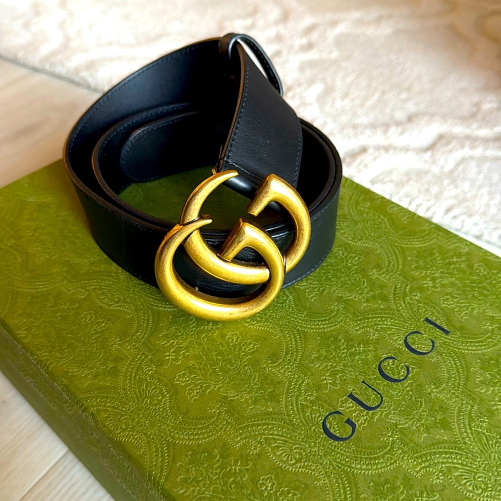 GG Marmont Wide Belt- Gucci Belt